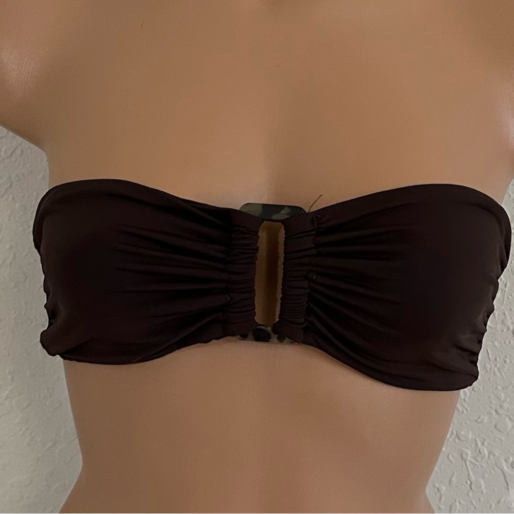 ANEMOS TORTOISE Bandeau bikini top NWOT